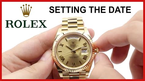 how to set date on a rolex watch|adjust date on Rolex datejust.